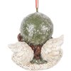 Ornement décoratif Ange Clayre & Eef 7x7x7 cm Vert et Beige