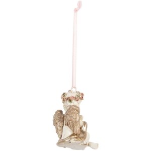 Clayre & Eef 6PR5707 Décoration Suspendue Ange Beige-Doré