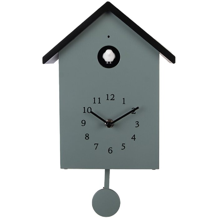 Clayre & Eef 6KL0838GR Horloge Murale Verte 20x10x26 cm