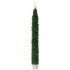 Clayre & Eef 6CA0001DGR Ensemble de 2 bougeoirs LED Vert 3x25 cm