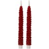 Clayre & Eef 6CA0001R Ensemble de 2 Bougies LED Rouges 3x25 cm