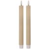 Clayre & Eef Set de 2 Bougeoirs à LED Beige 25cm