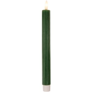 Clayre & Eef Ensemble de 2 Bougeoirs LED Vert 25cm