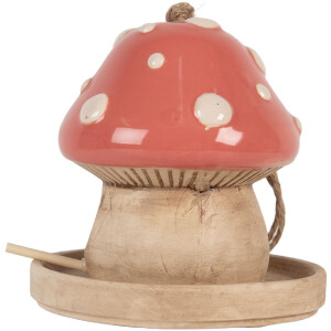 Clayre & Eef Maison doiseaux Beige-Rose 13 cm