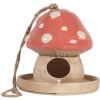 Clayre & Eef Maison doiseaux Beige-Rose 13 cm