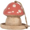 Clayre & Eef Maison doiseaux Beige-Rose 13 cm