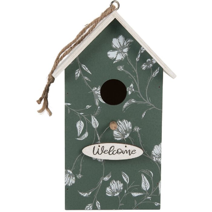 Clayre & Eef Maison à oiseaux 15x10x22 cm