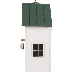 Clayre & Eef Maison à Oiseaux 15x10x22 cm Blanc Vert