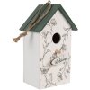 Clayre & Eef Maison à Oiseaux 15x10x22 cm Blanc Vert