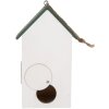Clayre & Eef Maison à Oiseaux 15x10x22 cm Blanc Vert