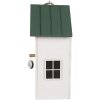 Clayre & Eef Maison à Oiseaux 15x10x22 cm Blanc Vert