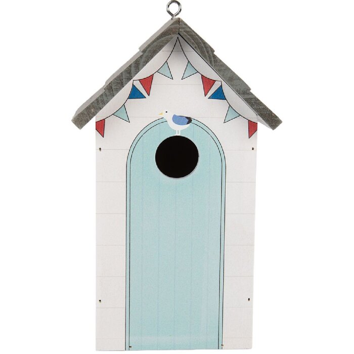 Clayre & Eef Maison doiseau 15x10x22 cm Blanc Gris