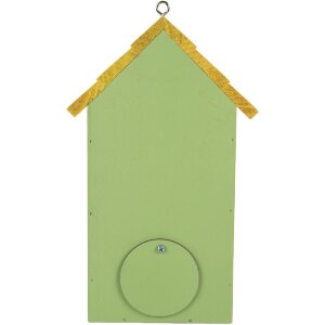 Clayre & Eef Maison dOiseau 15x10x22 cm Vert et Jaune