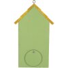Clayre & Eef Maison dOiseau 15x10x22 cm Vert et Jaune