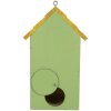 Clayre & Eef Maison dOiseau 15x10x22 cm Vert et Jaune