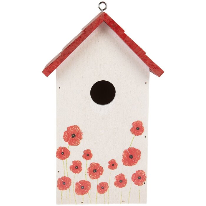 Clayre & Eef 6H2446 Maison doiseau en bois style campagnard 15x10x22 cm