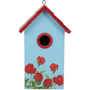 Clayre & Eef Maison à oiseaux 15x10x22 cm Bleu...