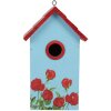 Clayre & Eef Maison à oiseaux 15x10x22 cm Bleu et Rouge