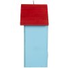 Clayre & Eef Maison à oiseaux 15x10x22 cm Bleu et Rouge