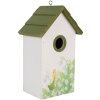 Clayre & Eef Maison à Oiseaux 15x10x22 cm Blanc/Vert
