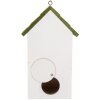Clayre & Eef Maison à Oiseaux 15x10x22 cm Blanc/Vert