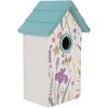 Clayre & Eef Maisonnette Oiseaux 15x10x22 cm Blanc-Turquoise
