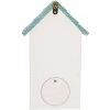 Clayre & Eef Maisonnette Oiseaux 15x10x22 cm Blanc-Turquoise