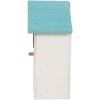 Clayre & Eef Maisonnette Oiseaux 15x10x22 cm Blanc-Turquoise