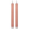 Clayre & Eef Set de 2 Bougeoirs LED Rose 25 cm