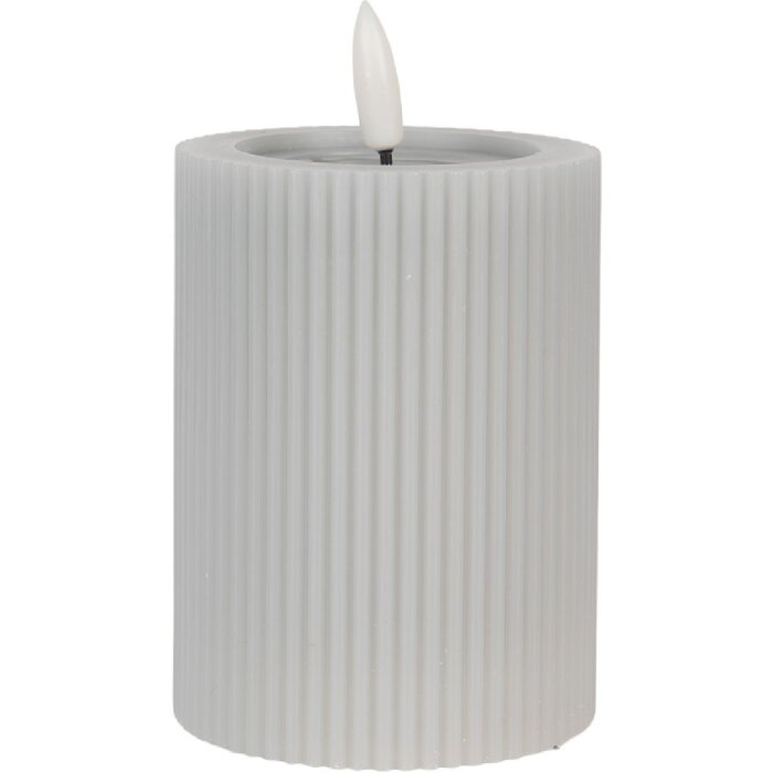 Clayre & Eef Bougeoir LED Ø 8x13 cm 2xAA