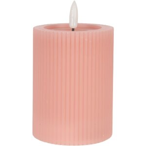 Bougeoir LED Clayre & Eef Rose 8x13 cm