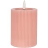 Bougeoir LED Clayre & Eef Rose 8x13 cm