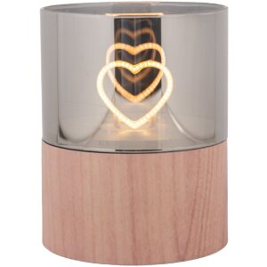 Clayre & Eef Bougeoir LED 8x10 cm Brun
