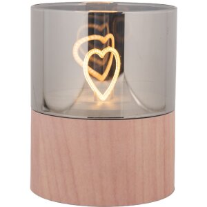 Clayre & Eef Bougeoir LED 8x10 cm Brun