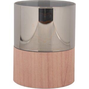 Clayre & Eef Bougeoir LED 8x10 cm Brun