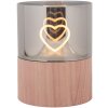 Clayre & Eef Bougeoir LED 8x10 cm Brun