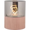 Clayre & Eef Bougeoir LED 8x10 cm Brun