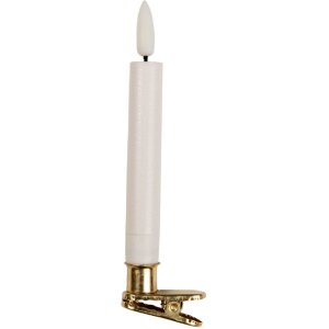 Clayre & Eef 6CA0008 Ensemble de 10 bougeoirs LED blancs 2x14 cm