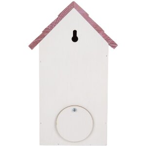 Clayre & Eef 6H2452 Maison à Oiseaux 15x10x22 cm Blanc-Rose
