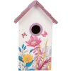 Clayre & Eef 6H2452 Maison à Oiseaux 15x10x22 cm Blanc-Rose