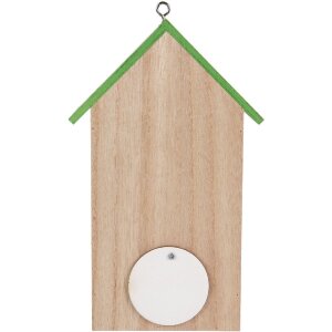Clayre & Eef Maison à Oiseaux 14x10x23 cm Blanc Vert