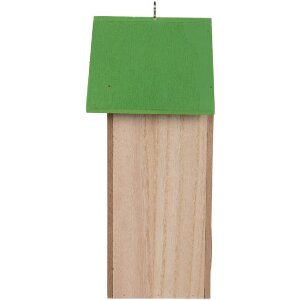 Clayre & Eef Maison à Oiseaux 14x10x23 cm Blanc Vert