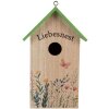 Clayre & Eef Maison à Oiseaux 14x10x23 cm Blanc Vert