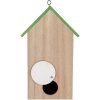 Clayre & Eef Maison à Oiseaux 14x10x23 cm Blanc Vert
