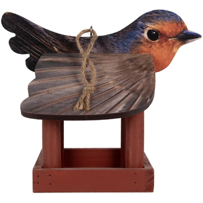 Cabane à oiseaux Clayre & Eef 6H2455 Rot Braun 17x25x21 cm