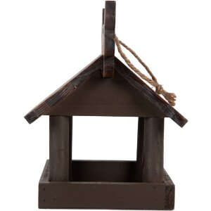 Clayre & Eef 6H2456 Maison à oiseaux 17x25x21 cm Marron-Beige