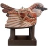 Clayre & Eef 6H2456 Maison à oiseaux 17x25x21 cm Marron-Beige