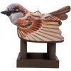 Clayre & Eef 6H2456 Maison à oiseaux 17x25x21 cm Marron-Beige