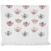 Serviette de toilette Clayre & Eef CT035 40x66 cm Blanc/Bleu