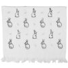 Serviette de toilette Clayre & Eef CTBNS-1 40x66 cm Blanc-Gris